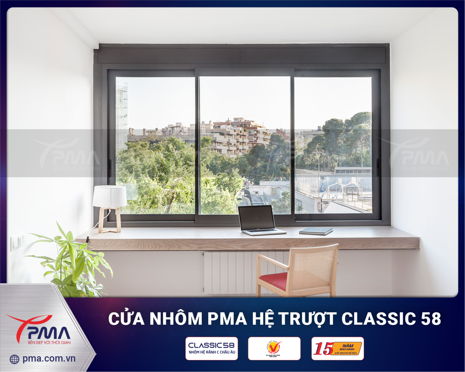 Ảnh Chính - Cua So - Cua Truot Classic 58